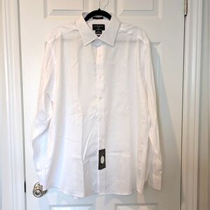 Black Brown Men's White Dress Shirt